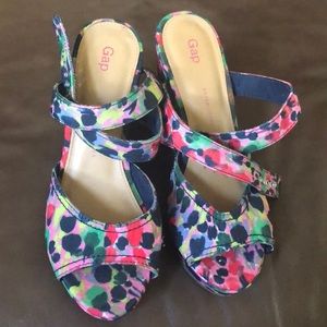 GAP bright colored wedge sandals
